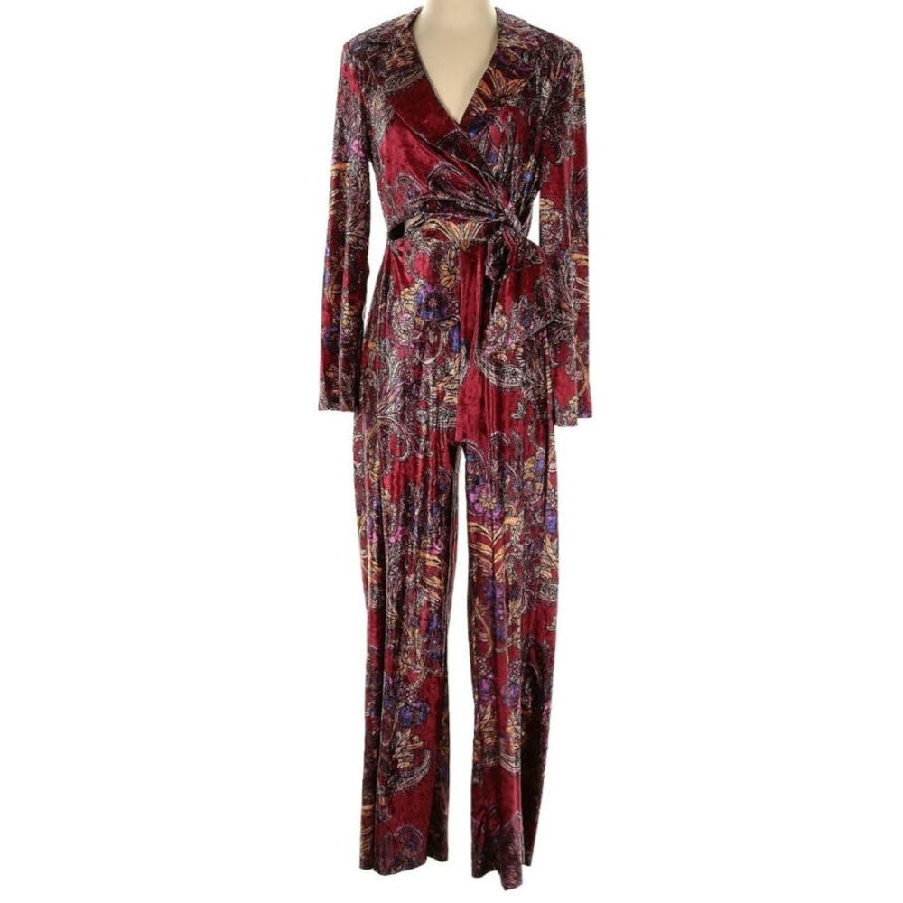 NWT Free People Delphine Paisley Jumpsuit - Picture 2 of 7